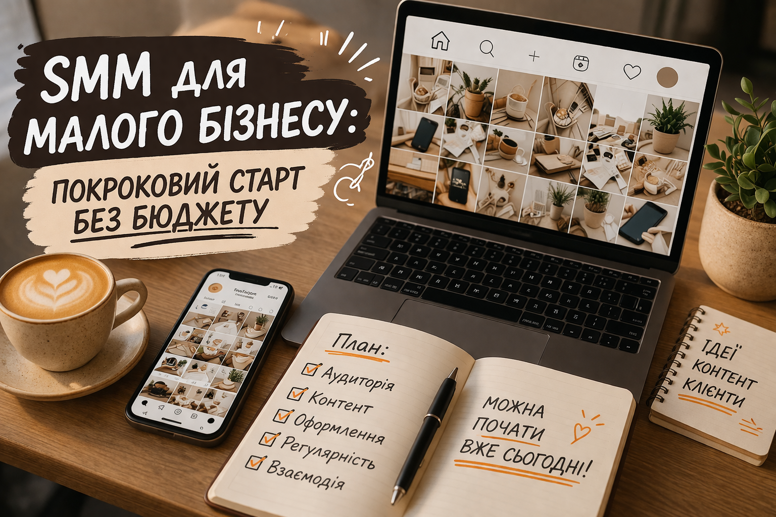 Обкладинка статті: SMM для малого бізнесу: покроковий старт без бюджету